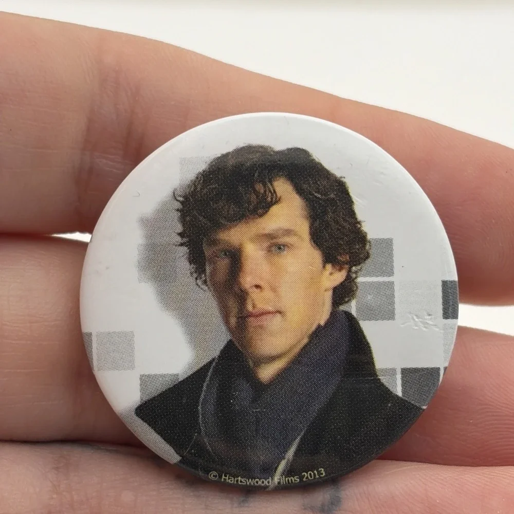 Sherlock Holmes Benedict Cumberbatch Detective Television Show Button Pin